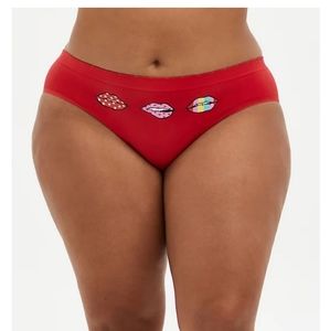 Torrid Hipster Style Pride LGTBQ Red Lip Graphic Panty Plus Size 3 3X or 22/24